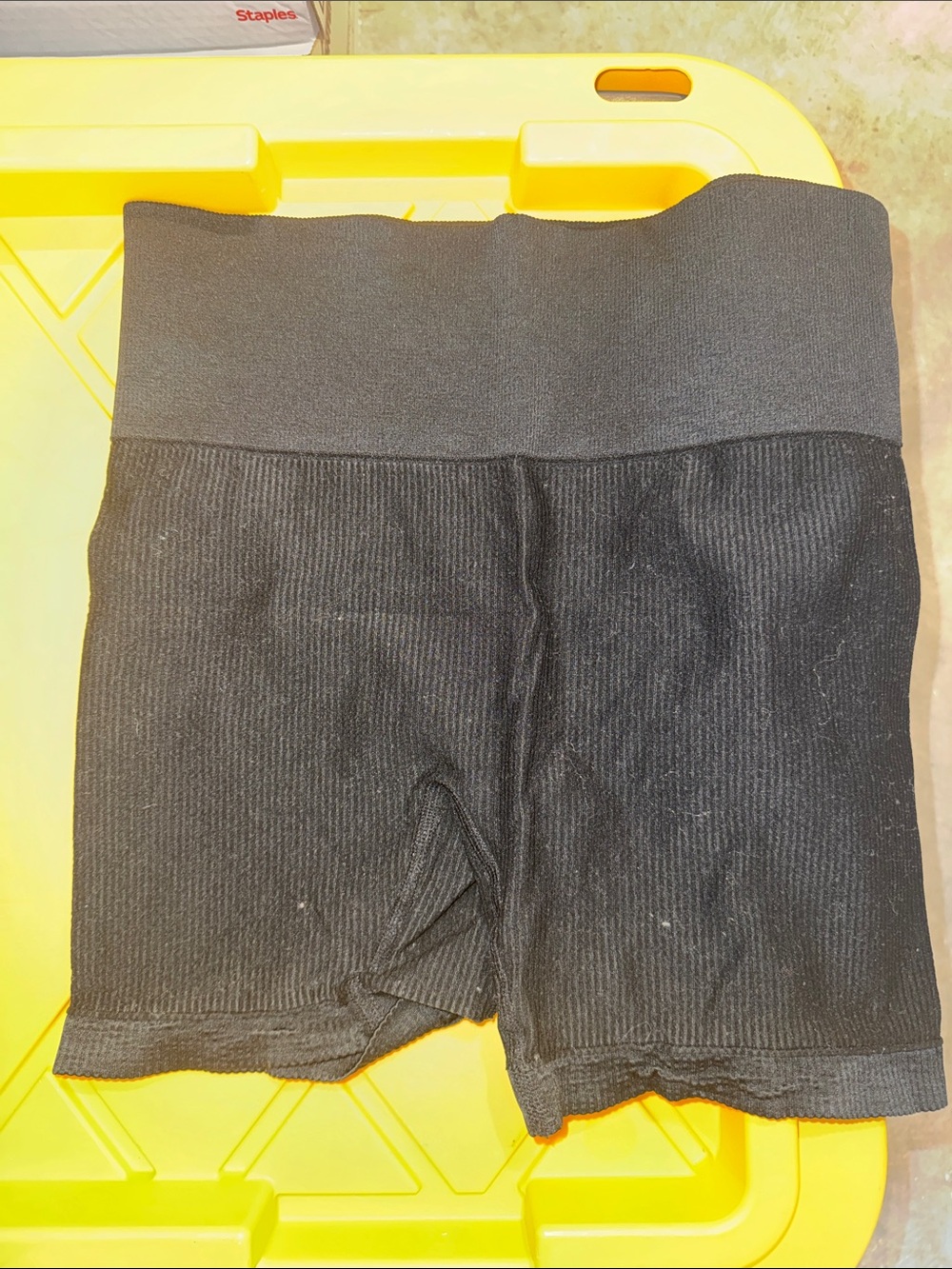 Colsie Black Ribbed High Waist Bike Shorts